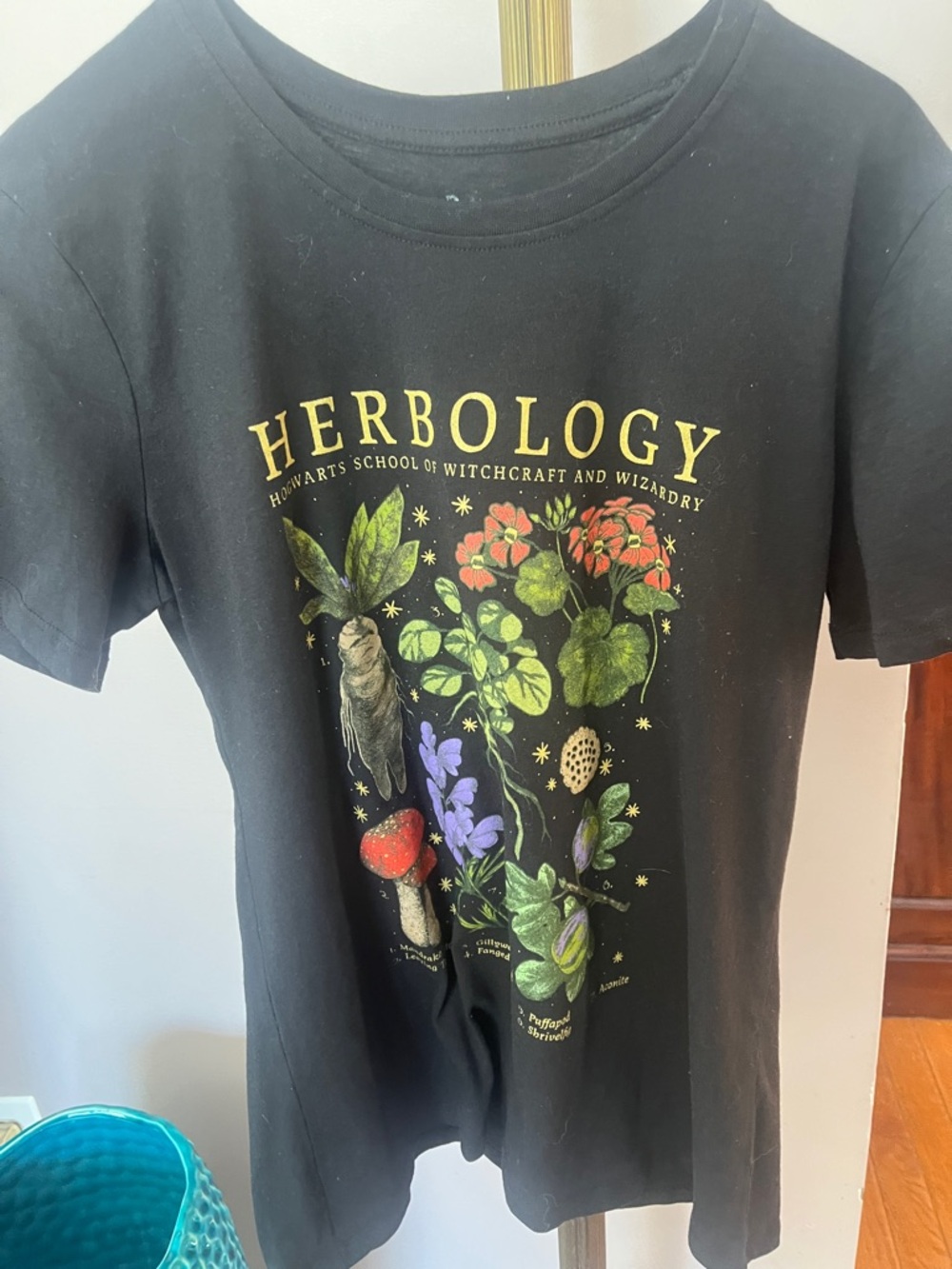 Harry Potter Herbolology Short Sleeve Tee - Black - Picture 1 of 4